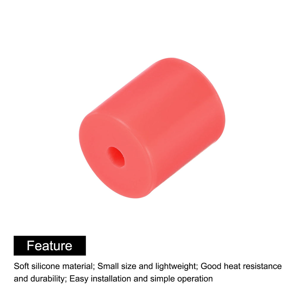 Uxcell 12Pcs Silicone Bed Mounts 3D Printer Heat Bed Silicone Leveling Column Silicone Buffer 18mm for 3D Red