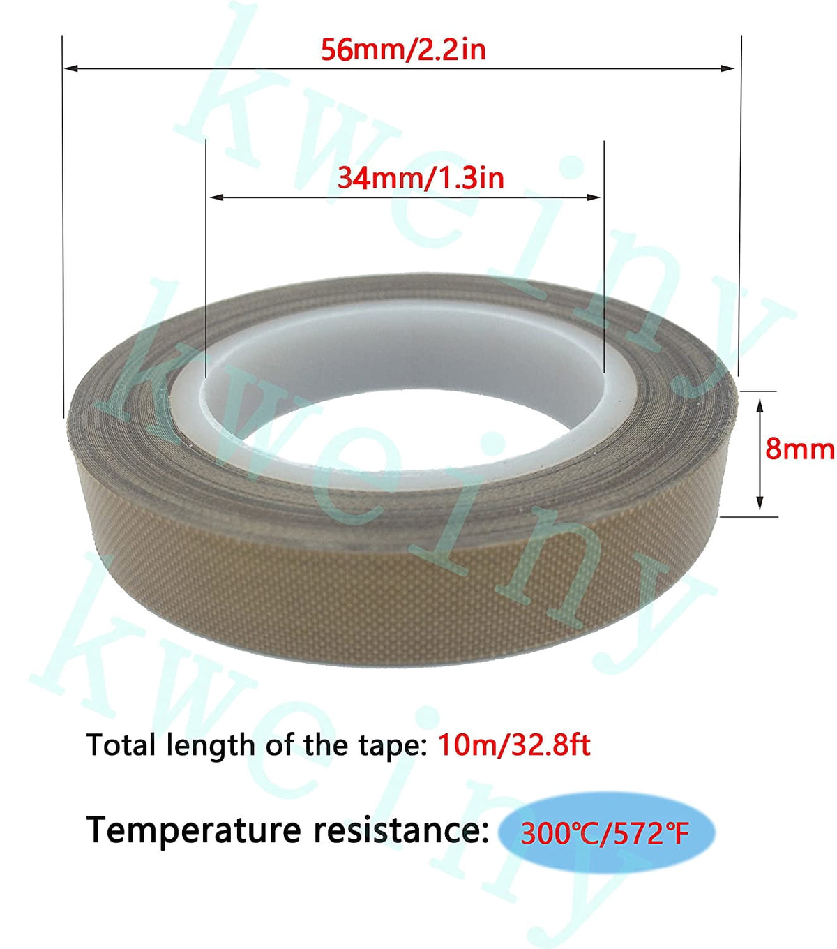 kweiny Heat Insulation Cotton 10PCS and PTFE High Temp Tape for 3D Printer Makerbot Hotend