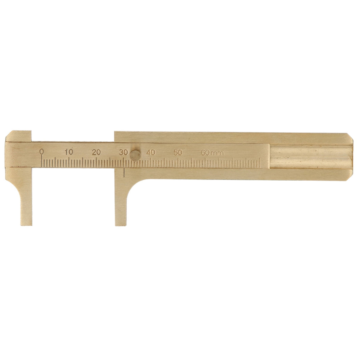 BIMZUC Brass Vernier Caliper 3.94 inches / 10 cm Pocket Measuring Tool for Jewelry Woodworking Crafts and Stones
