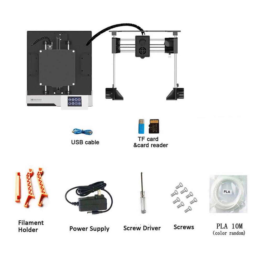 EasyThreed K6 3D Printer for Kids and Beginners, Desktop FDM 3D Printer with 2.4'' Touchscreen Control, 10m PLA Filament, Quick Assembly, Print Size 3.94x3.94x3.94in