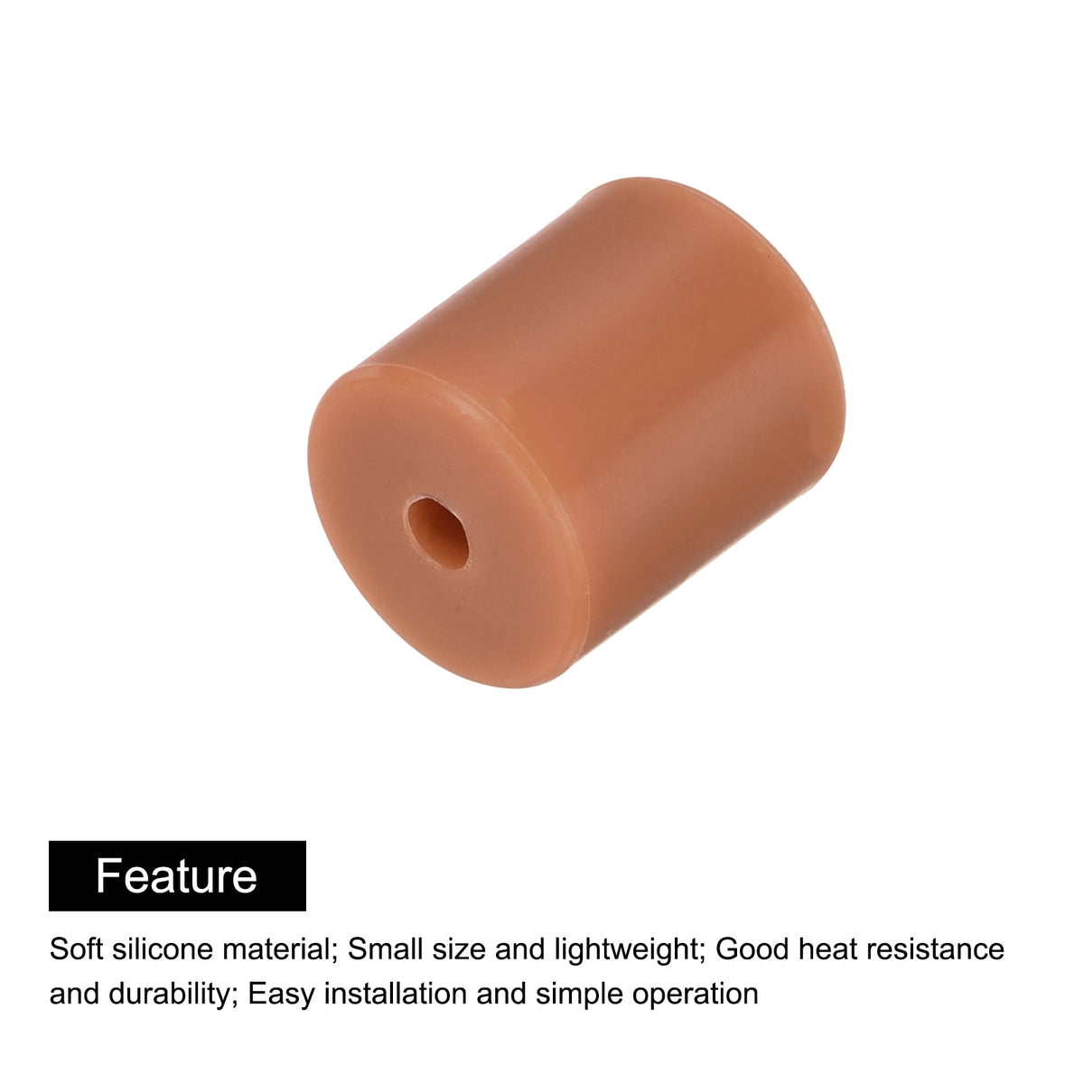Uxcell 4Pcs Silicone Bed Mounts 3D Printer Heat Bed Silicone Leveling Column Silicone Buffer 18mm for 3D Brown