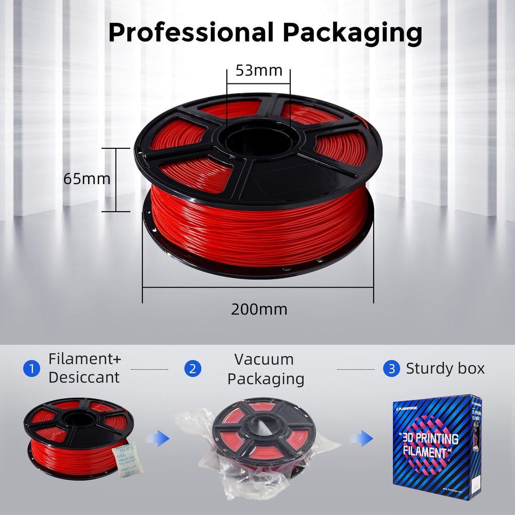 Flashforge PLA Filament 1.75mm, 1KG/2.2lbs PLA 3D Printer Filament, Blue