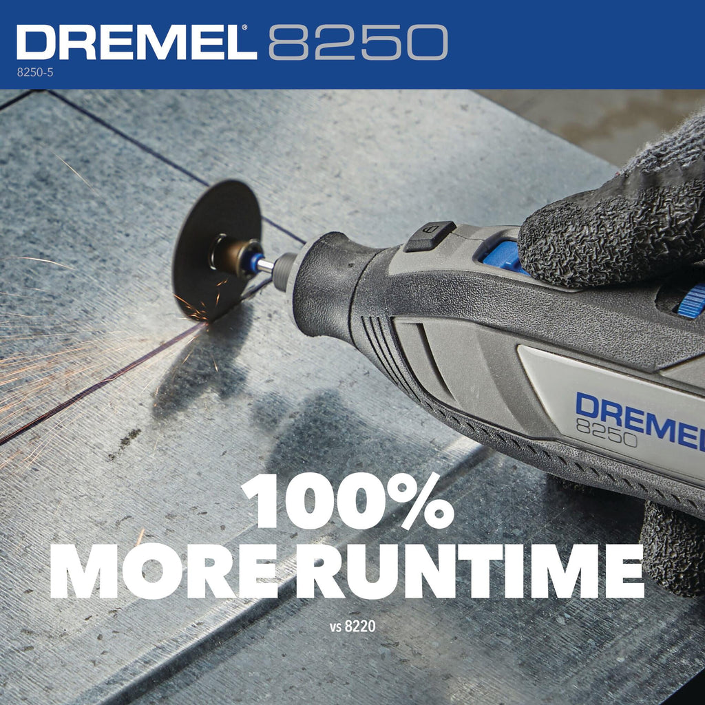 Dremel 8250-5 12V Cordless Rotary Tool with Brushless Motor and Lithium Ion Battery
