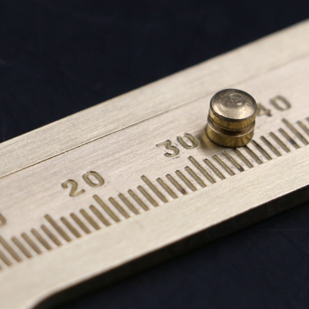 QIFULL Simple Design Brass Vernier Gauge Caliper Tool Golden Color with Easy Operation