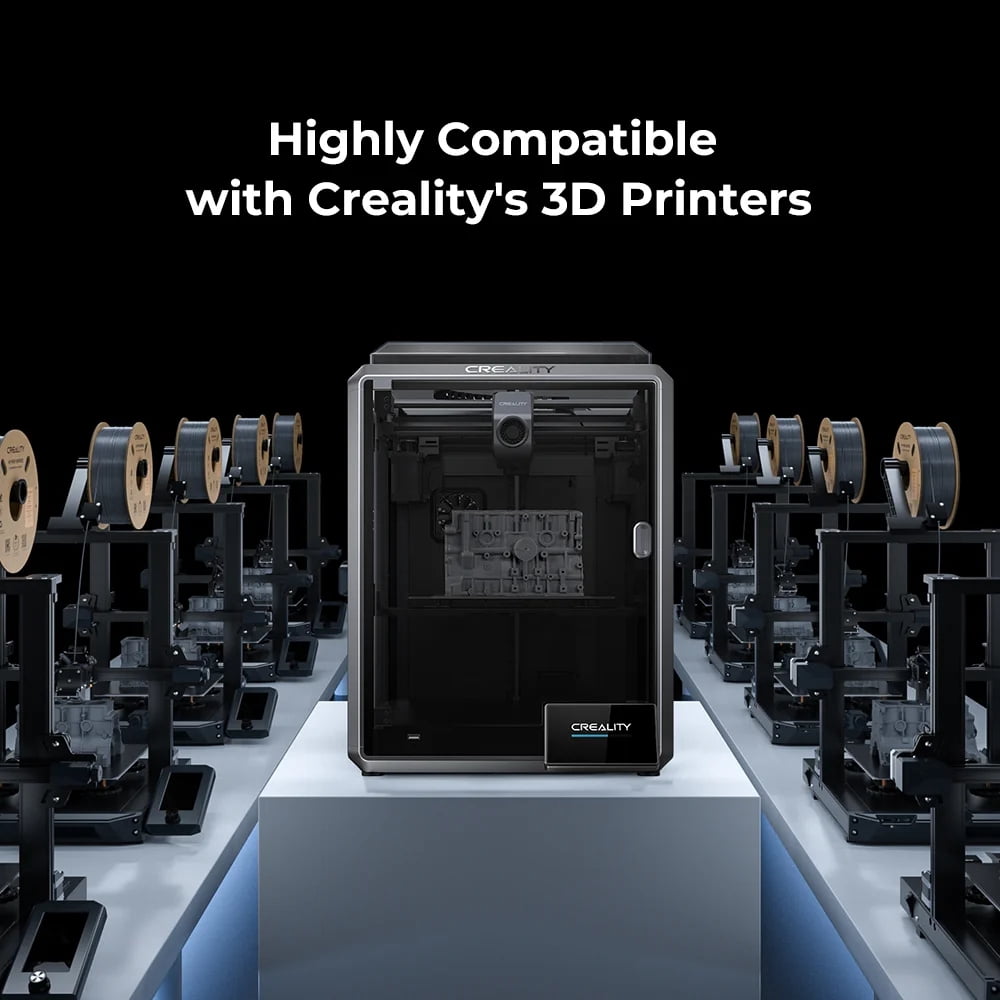 Creality Hyper ABS Filament 3D Printer Filament 1.75mm 350mm/s High-Speed Printing Dimensional Accuracy ± 0.05 mm 2.2lbs Compatible with Most 3D Printers, White