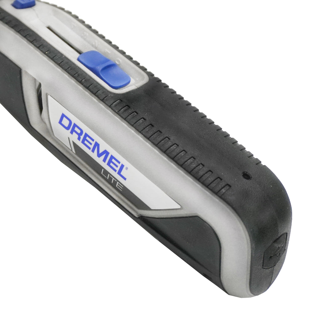 Dremel Lite 7760-N/10W 4V-Cordless Variable Speed Rotary Tool with Integrated 2Ah Li-Ion Battery, & 10 Rotary Tool Accessories