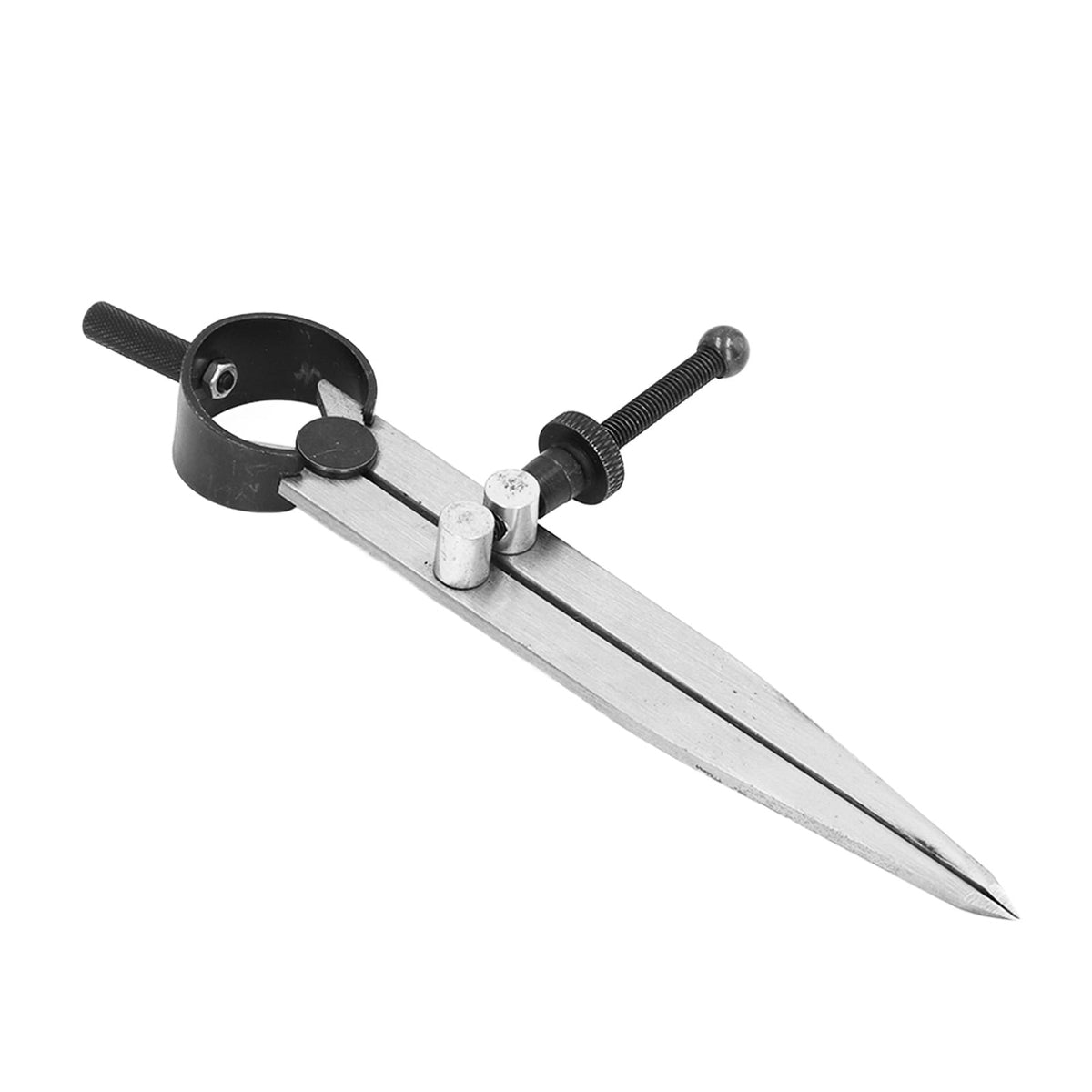 M Buder Wing Divider Adjustable Divider Calipers with Spring Nut for Leather Scribing and Marking Carbon Steel Compass Tool 5 inches / 125 mm for Wood Plastic Metal Surface