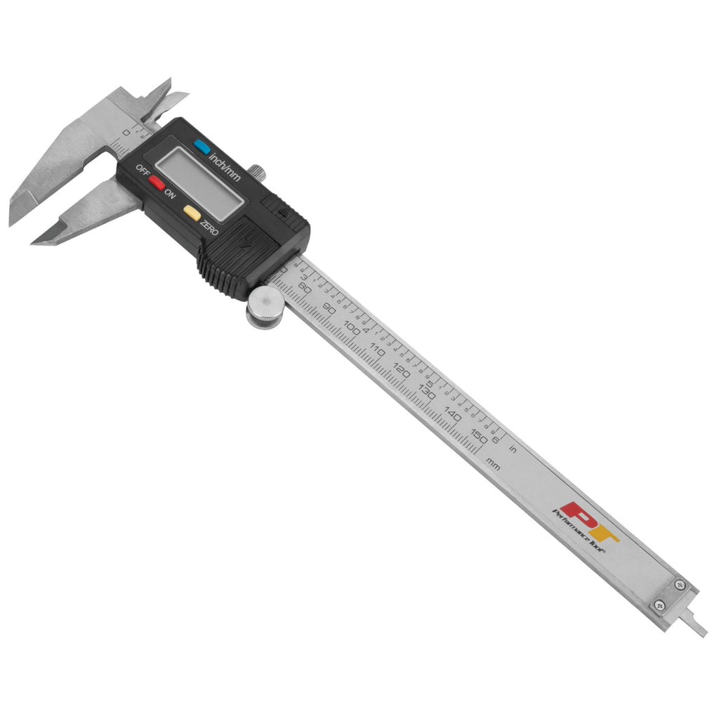 Performance Tool W80152 Electronic Digital Caliper with Extra Large LCD Screen, 0-6-Inches,-Inch/Millimeter Conversion