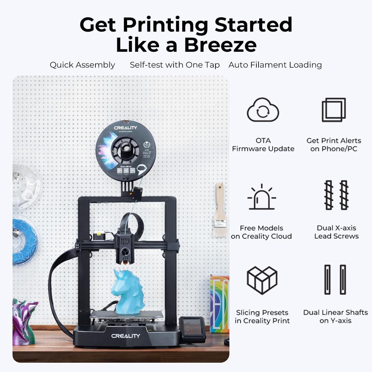 Creality Ender 3 V3 KE 500mm/s Fast Printing 3D Printer with Accessories Included