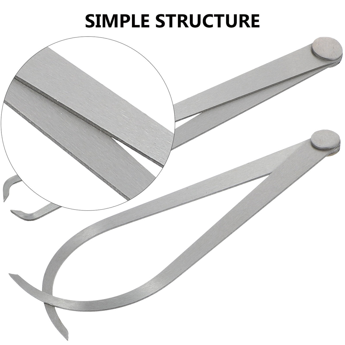 RENACLIPY Coophya 4-Piece Steel Carving Caliper Set for Sculpture, Pottery, Woodworking, and Accurate Measurements