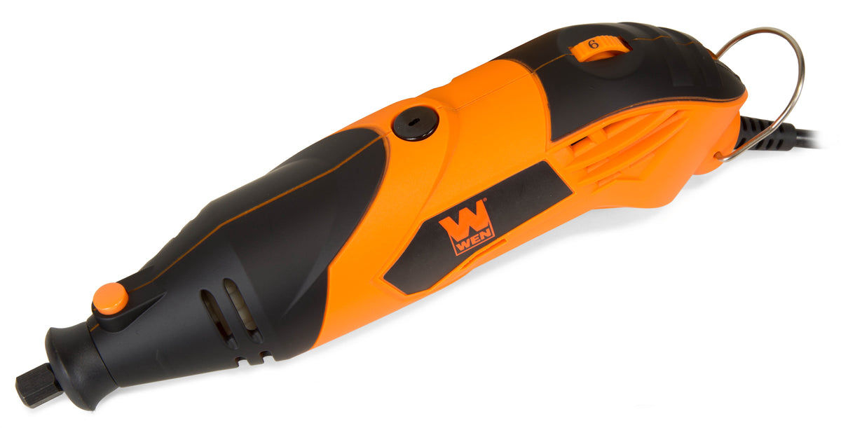 WEN 1.4-Amp Variable Speed Rotary Tool with Cutting Guide, LED Collar, 100+ Accessories, Carrying Case and Flex Shaft