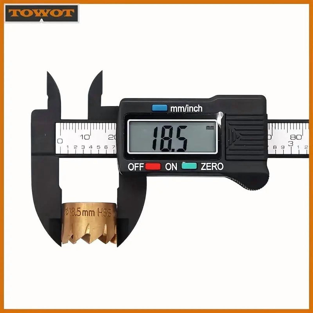 DEXIMRO Digital Caliper Measuring Tool, Stainless Steel Vernier Caliper Digital Micrometer with Large LCD Screen, Easy Switch from Inch Metric Fraction, 4 Inch Caliper Tool for DIY/Household