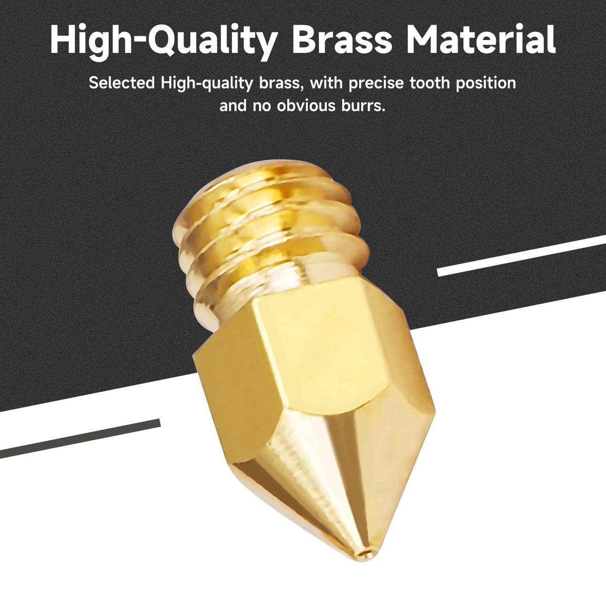 Creality Official MK8 Nozzles 24 Pcs 3D Printer Brass Nozzles Kit with Wear Resistance for Ender-3/Ender-5/CR-10 Series 3D Printers High Hardness 0.2/0.3/0.4/0.5/0.6/0.8/1.0mm Nozzles Kit