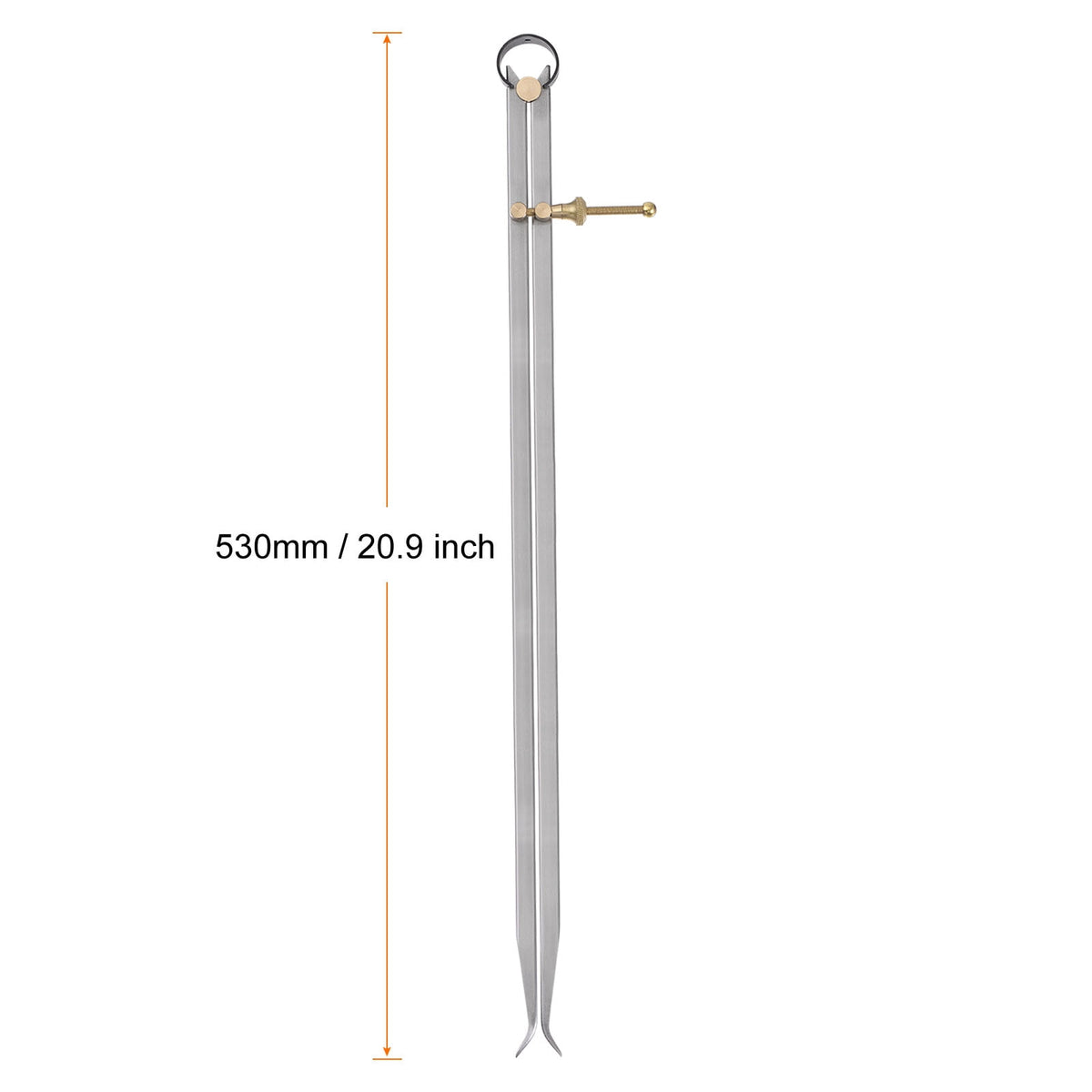 Spring Joint Caliper 20 inch/500mm Steel Spring Inside Caliper with Brass Fulcrum for Wood Turning Lathe Work