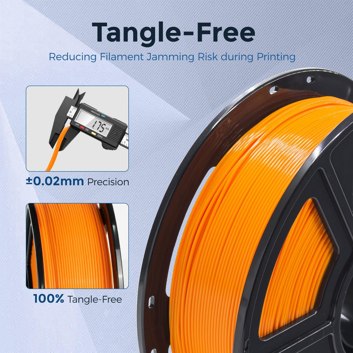 Flashforge PETG Filament 1.75mm, 1KG/2.2lbs PETG 3D Printer Filament, Black