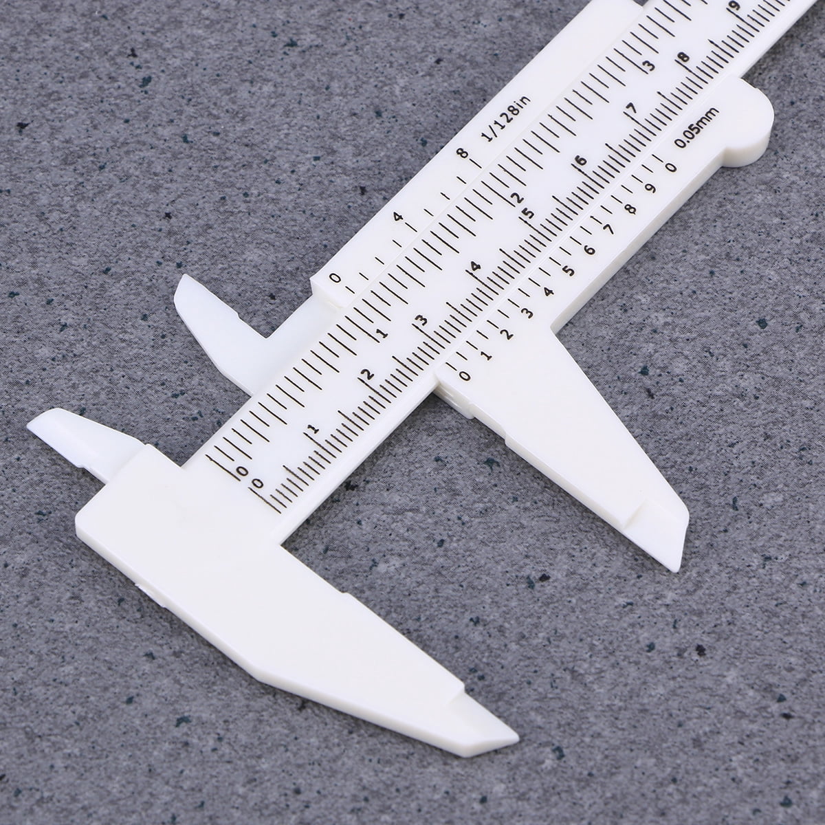 NIAIZEK White Plastic Caliper with Clear Scale for Precise Internal and External Measurements, and Easy to Use