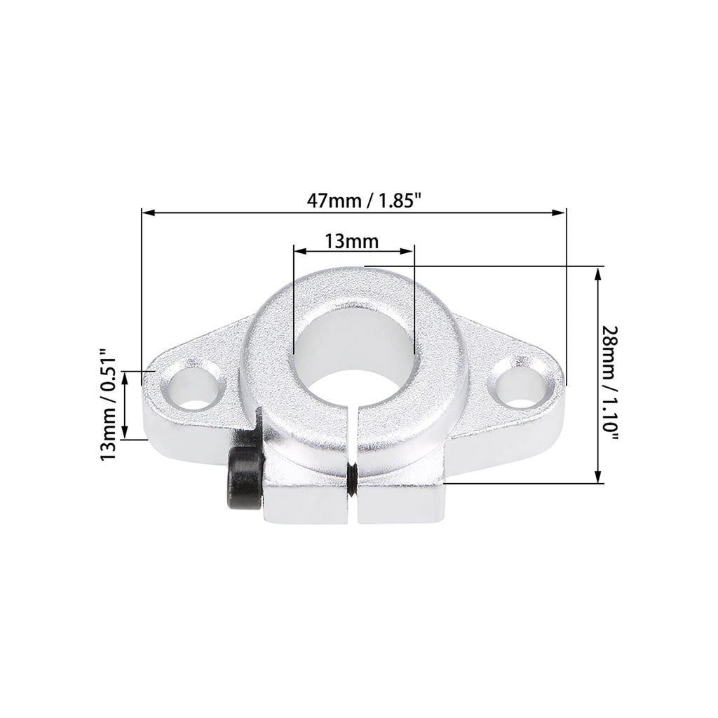 Unique Bargains 13mm Shaft Support SHF13 Flange Mount Linear Motion Slide Rail Guide Blocks for CNC 3D Printer 2pcs