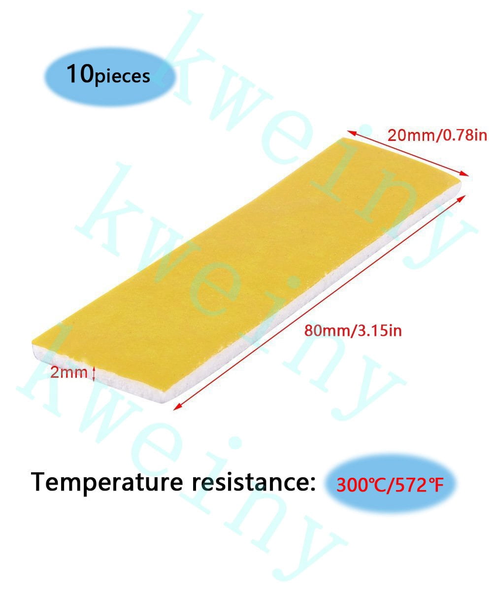 kweiny Heat Insulation Cotton 10PCS and PTFE High Temp Tape for 3D Printer Makerbot Hotend