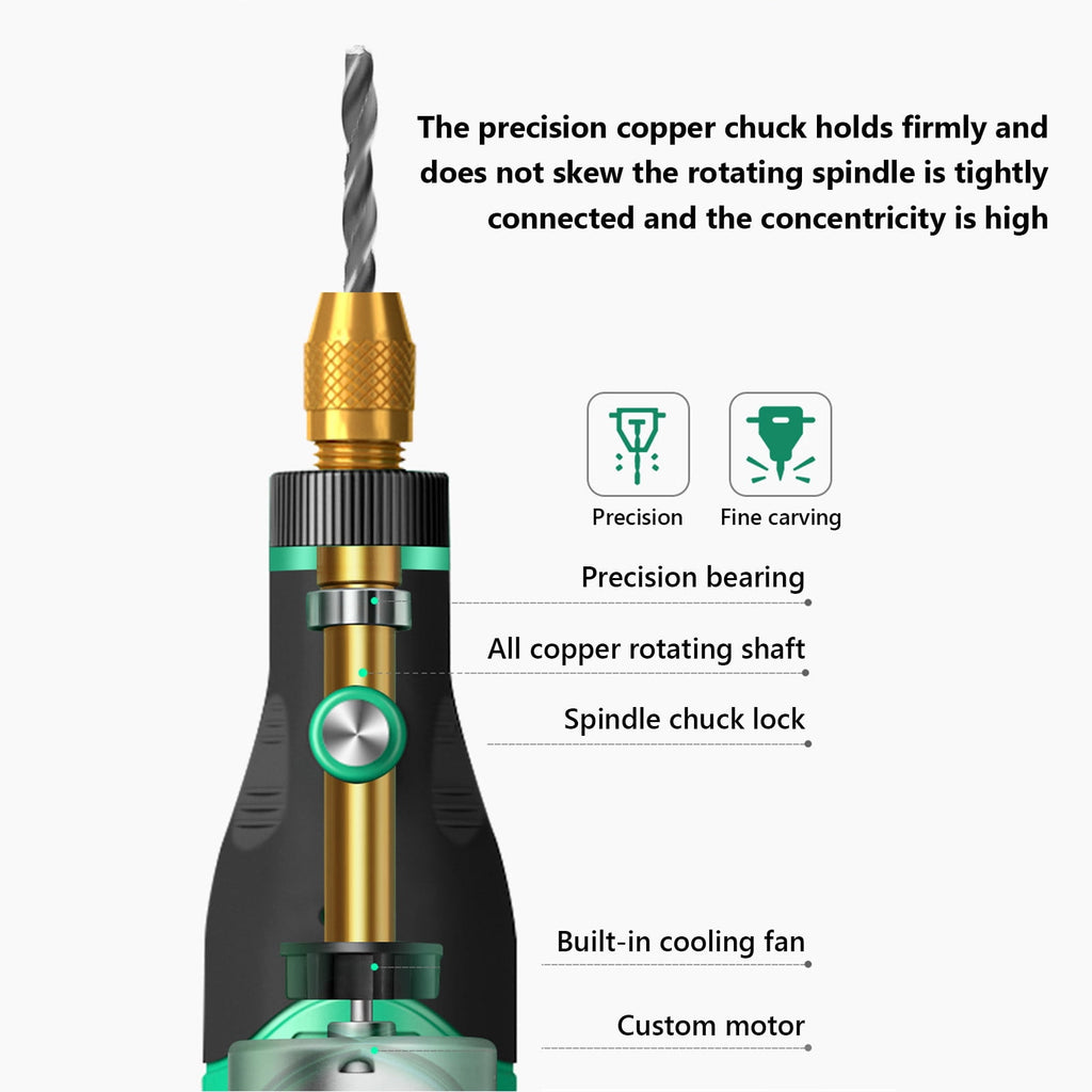 Mini Grinder Tool Kit, Handheld Rotary Tool with Accessories for Polishing, Engraving, Sanding, Carving, Crafting, Woodworking, Metalworking, Jewelry Making, Home Repair and Hobby Projects